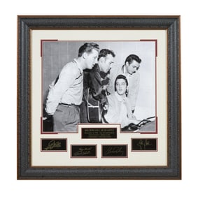 Autographed Memorabilia from the Million Dollar Quartet with Elvis Presley, Johnny Cash, Jerry Lee