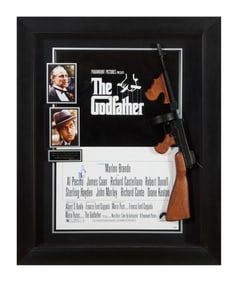 Autographed Memorabilia and Submachine Gun from "The Godfather" (1972), Overall- H.- 47 in., W.- 39