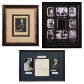 J. Edgar Hoover Historic Memorabilia, First Sight- H.- 10 3/4 in., W.- 8 1/4 in., Framed- H.- 24 7/8