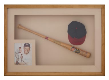 Stanley "Stan" Musical Baseball Memorabilia, Overall- H.- 30 1/2 in., W.- 42 1/4 in., D.- 3 1/2 in.