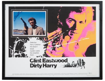 Clint Eastwood "Dirty Harry" Autographed Memorabilia, Overall- H.- 23 1/4 in., W.- 29 1/4 in.
