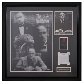 Marlon Brando Memorabilia from "The Godfather" (1972), Overall- H.- 33 3/8 in., W.- 33 3/8 in.