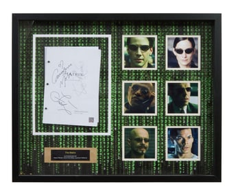 Autographed Memorabilia from "The Matrix" (1999), Overall- H.- 25 1/2 in., W.- 31 1/2 in., D.- 2 1/2