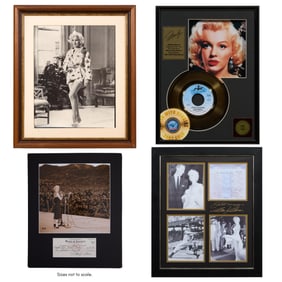 Marilyn Monroe Memorabilia, Smallest- Overall- H.- 16 in., W.- 12 in.; Largest- Overall- H.- 27 1/2