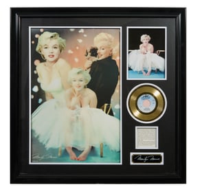 Marilyn Monroe "Heat Wave" Autographed Memorabilia, 1989, Overall- H.- 33 3/8 in., W.- 33 3/8 in.