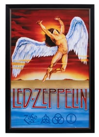 Led Zeppelin Memorabilia, Overall- H.- 39 in., W.- 27 in.