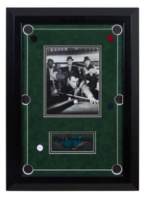 Paul Newman Autographed Memorabilia from the Hustler (1961), Overall- H.- 26 in., W.- 19 in.
