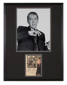Jimmy Stewart Autographed Memorabilia, Overall- H.- 25 1/4 in., W.- 19 in.
