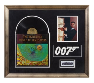 "The Incredible World of James Bond" Autographed Memorabilia by Sean Connery, 1965, Overall- H.- 28