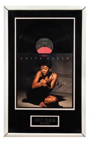 Anita Baker "Rapture" Autographed Memorabilia, Overall- H.- 30 3/8 in., W.- 19 1/2 in.