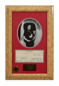 Joan Crawford Autographed Memorabilia, Overall- H.- 22 1/4 in., W.- 14 1/2 in.