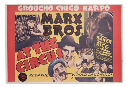 Groucho Marx Brothers, "At the Circus," H.- 23 1/4 in., W.- 24 in.
