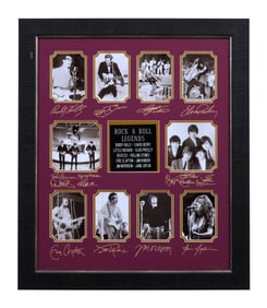Rock & Roll Legends Autographed Memorabilia, Overall H.- 27 1/2 in., W.- 23 1/2 in.