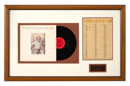 Paul Simon "Still Crazy After All These Years" Memorabilia, Overall- H.- 28 1/2 in., W.- 41 3/4 in.