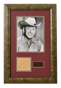 Rex Allen, "The Arizona Cowboy", Autographed Memorabilia, Overall- H.- 21 1/4 in., W.- 14 1/4 in.