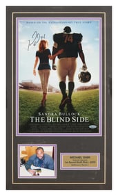 Michael Oher Autographed Memorabilia from the "The Blind Side" (2009) Overall- H.- 24 in., W.- 14