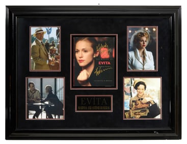 Madonna Autographed Memorabilia from "Evita" (1996), Overall- H.- 33 1/4 in., W.- 43 1/2 in.