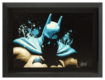 Joe Petruccio (American, b. 1958), "Batman," Sight- H.- 27 3/4 in., W.- 39 1/2 in., Framed- H.- 38