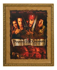 Autographed Movie Memorabilia from "Pirates of the Caribbean" (2003), Framed- H.- 44 1/8 in., W.- 36