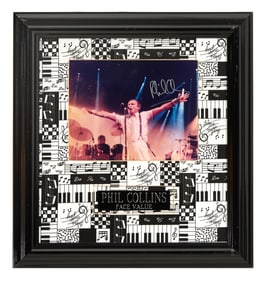 Phil Collins "Face Value" Autographed Memorabilia, Overall- H.- 19 1/2 in., W.- 18 1/4 in.