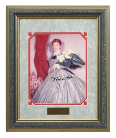 Deborah Kerr "The King and I" Autographed Memorabilia, Image- H.- 9 1/4 in., W.- 7 3/8 in., Framed-