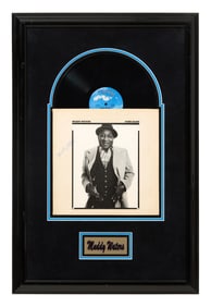 Muddy Waters "Hard Again" Autographed Album Memorabilia, Framed- H.- 33 in., W.- 22 in.