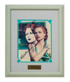 Michelle Pfeiffer Autographed Memorabilia, Framed- H.- 16 1/4 in., W.- 13 1/4 in.