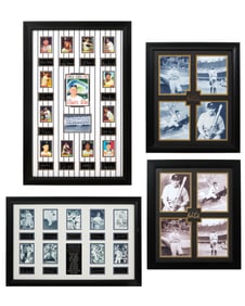 Four Baseball Legends with Autographed Memorabilia, First Overall- H.- 36 in., W.- 23 1/2 in.;