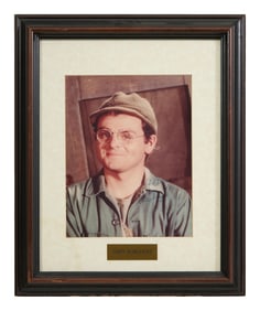 Gary Burghoff Autographed M*A*S*H Memorabilia, Image- H.- 9 1/2 in., W.- 7 1/2 in.; Framed- H.- 16
