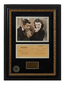 Clark Gable Autographed Memorabilia, Overall- H.- 20 1/2 in., W.- 15 1/4 in.