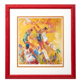 Leroy Neiman (American, 1921-2012), "Basketball Superstars" (Cover for the 1977 NBA All-Star Game