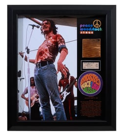 Woodstock Memorabilia with Joe Cocker, Overall- H.- 28 1/4 in., W.- 24 1/4 in., D.- 3 1/2 in.
