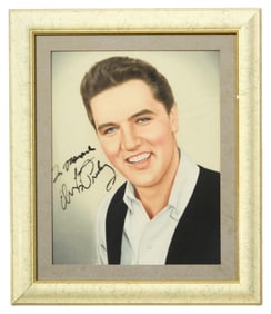 Elvis Presley Autographed Memorabilia, Overall- H.- 19 3/8 in., W.- 16 1/2 in.