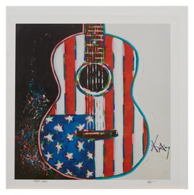 Kat (American/Texas, 20th/21st Century), "American Acoustic," H.- 14 in., W.- 18 in.