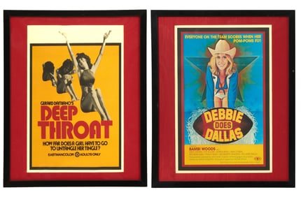 Memorabilia After Two Iconic Adult Art Films from the 1970s, Each Sight- H.- 17 1/2 in., W.- 11 1/2