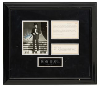 Bob Hope Autographed Memorabilia, Overall- H.- 22 5/8 in., W.- 24 1/2 in.