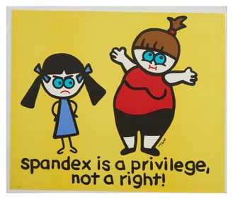 Todd Harris Goldman (American/Florida, b. 1969), "Spandex is a Privilege, Not a Right," H.- 25 3/4