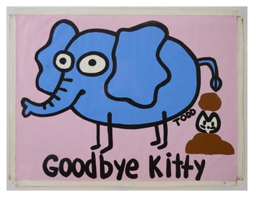 Todd Harris Goldman (American/Florida, b.1969), "Goodbye Kitty," H.- 36 in., W.- 48 in.