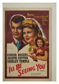 Movie Poster from "I'll be Seeing You" (1944), H.- 41 in., W.- 27 in.