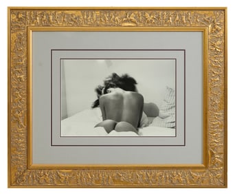 Laurence Sackman (British, 1948-2020), "Untitled: Female Nude in Bed from Behind" Sight- H.- 12 3/4