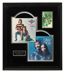 Sonny and Cher Autographed Music Memorabilia, Overall- H.- 36 in., W.- 31 1/2 in.