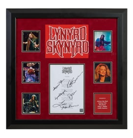 Lynyrd Skynyrd "Free Bird" Autographed Memorabilia, Overall- H.- 28 1/2 in., W.- 28 1/2 in.