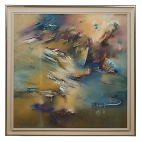 Helena Distefano (Argentine, b. 1953), "Y la Nave Va...," 2003, Sight- H.- 54 1/8 in., W.- 54 1/8