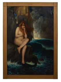Frantisek Karel Hron (Czech, 1874-1928), "Andromeda," 1905, Sight- H.- 57 in., W.- 39 1/2 in.,