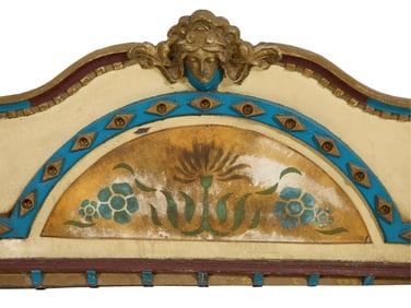 Architectural Carousel Entablature Segment, late 19th/early 20th c., H.- 42 in., W.- 98 in., D.- 6