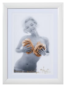 Bert Stern (American, 1929-2013), Marilyn Monroe with Gold Roses (1962), 2012, Sight- H.- 17 1/2