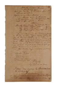 Slave Appraisal, Avoyelles Parish, Louisiana, c. 1830, H.- 12 1/2 in., W.- 7 3/4 in.