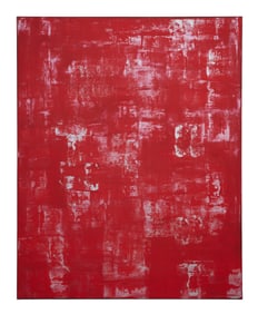 Allen Melton (American/Mississippi, b. 1964), "Untitled: Red Abstract," H.- 48 in., W.- 60 in.