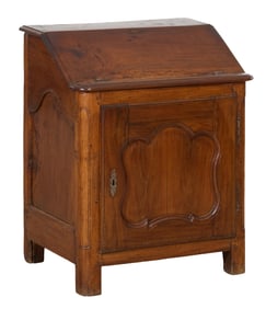 French Provincial Walnut Oratoire, late 19th c., H.- 34 1/2 in., W.- 27 5/8 in., D.- 21 in.