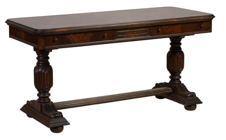 American Renaissance Style Mahogany Writing Table, Imperial Furniture, Grand Rapids, Michigan, mid